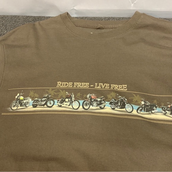 No Bad Days Large Motorcycle Theme Casual Short Sleeve Shirt - Picture 5 of 7